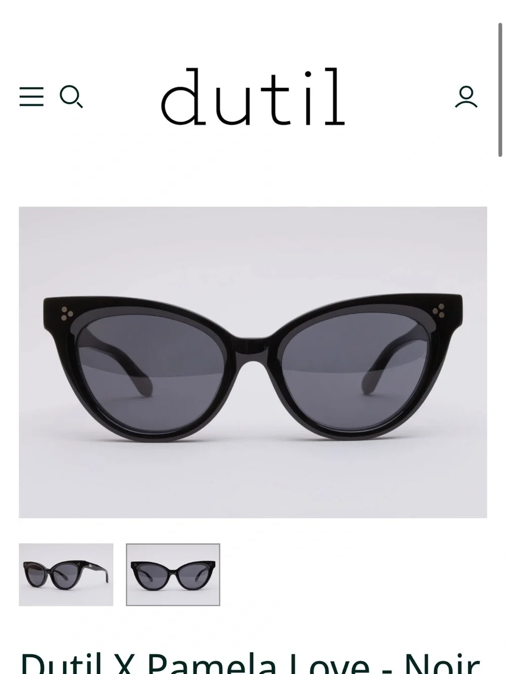 La Gatta, X Pamela Love Noir Cat-Eye Sunglasses